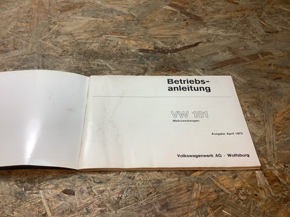 Betriebsanleitung VW 181 Mehrzweckwagen Ausgabe April 1973