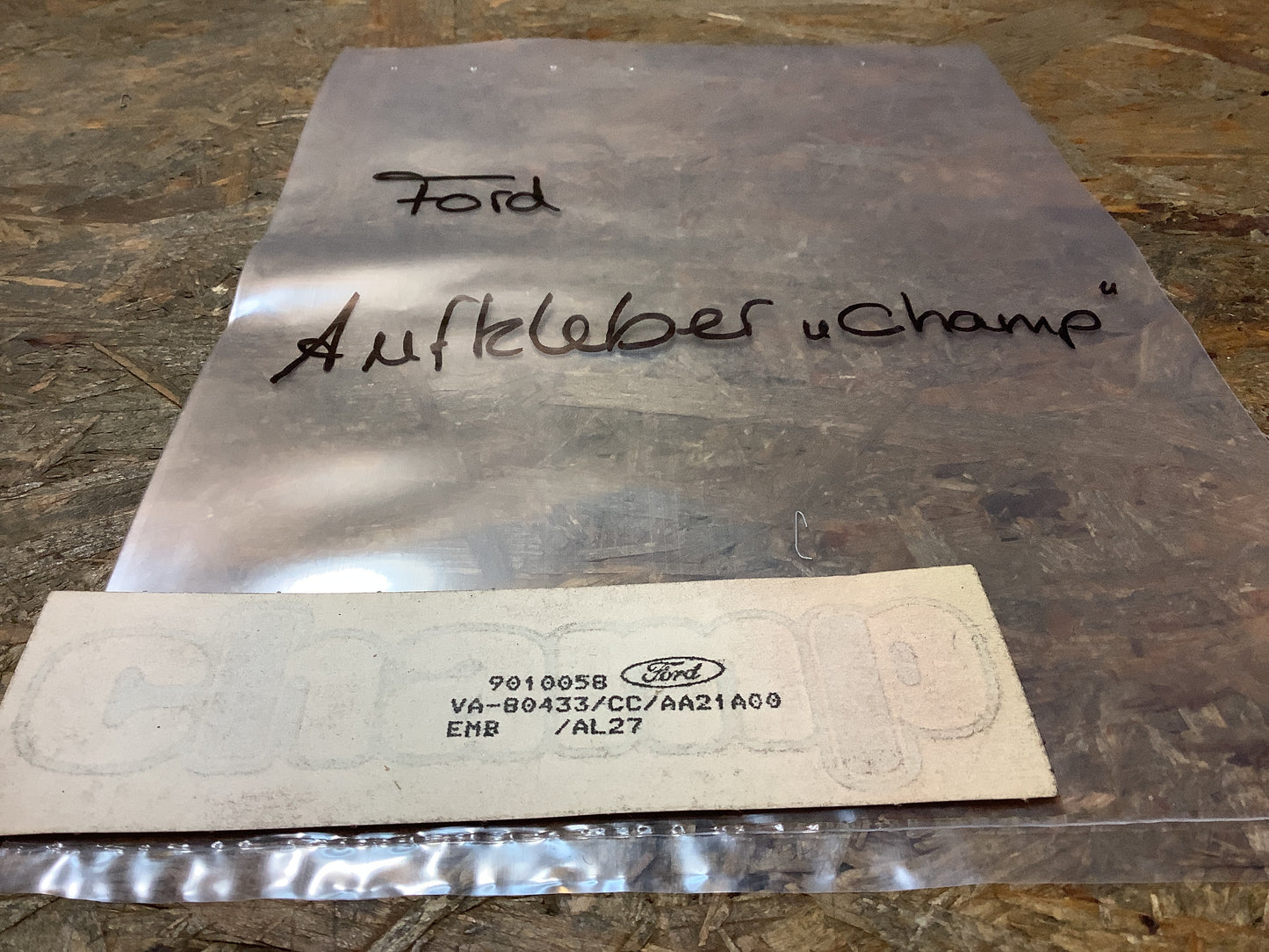 Aufkleber „Champ“ Original Ford NEU