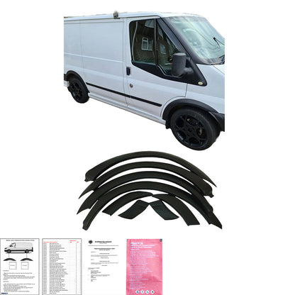 Radhausverkleidungen passend für FORD Transit MK7 2007-2013 mit ABE TÜV Matt Schwarz