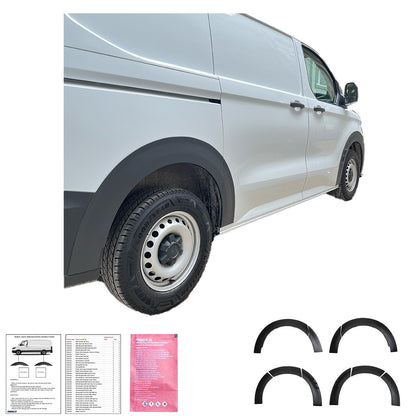 WA03.049 - Radlaufverkleidungen passend für Ford Transit Custom Mk2 2023+ Matt Schwarz