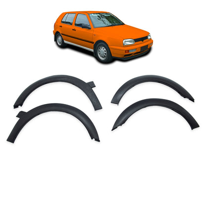 Kotflügelverbreiterungen Set Matt Schwarz ABS passend für VW Golf 3 1991-1998