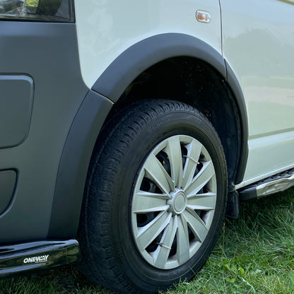 Radlaufverkleidungen passend für VW Transporter T5 - T5.1 2003-2015 mit ABE TÜV Matt Schwarz