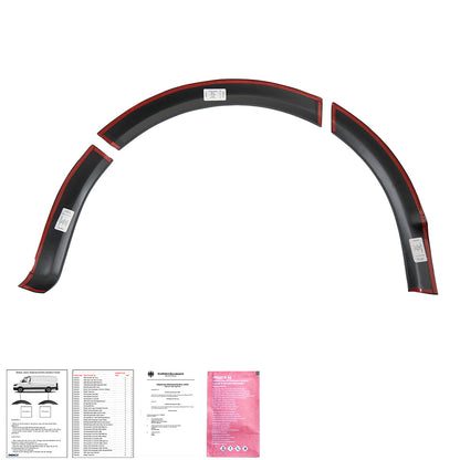 Radlaufverkleidungen passend für VW Transporter T5/T5.1 2003-2015 LWB mit ABE TÜV Matt Schwarz