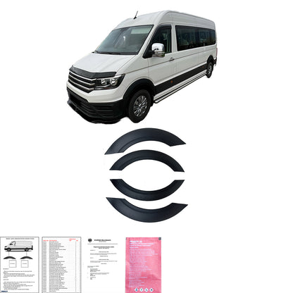 Radlaufverkleidungen passend für VW Crafter MK2 2017+ mit ABE TÜV Matt Schwarz