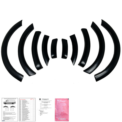 Radlaufverkleidungen passend für VW Caddy MK4 2015-2021 (Hochglanz Schwarz) mit ABE TÜV