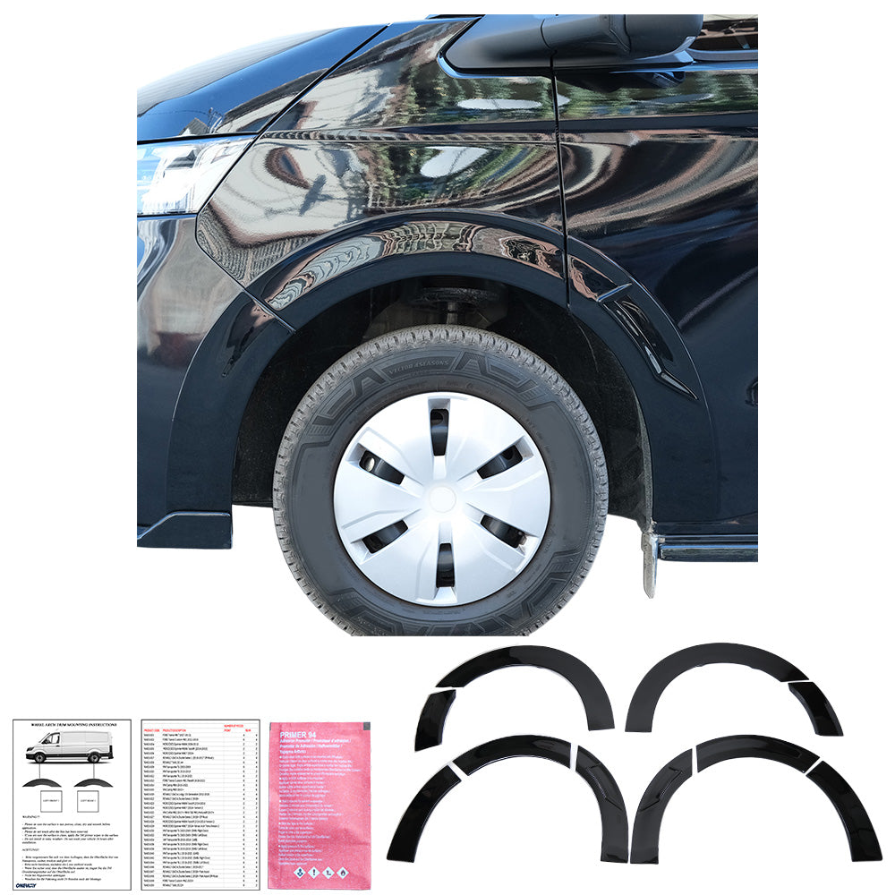 Radlaufverkleidungen VW Transporter T7 2024+ Hochglanz Schwarz