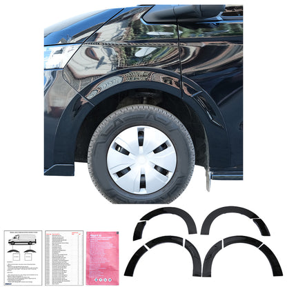 Radlaufverkleidungen VW Transporter T7 2024+ Hochglanz Schwarz