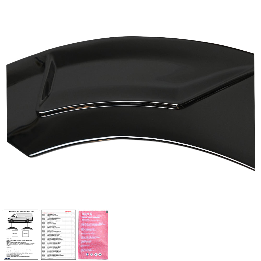 Radlaufverkleidungen VW Transporter T7 2024+ Hochglanz Schwarz
