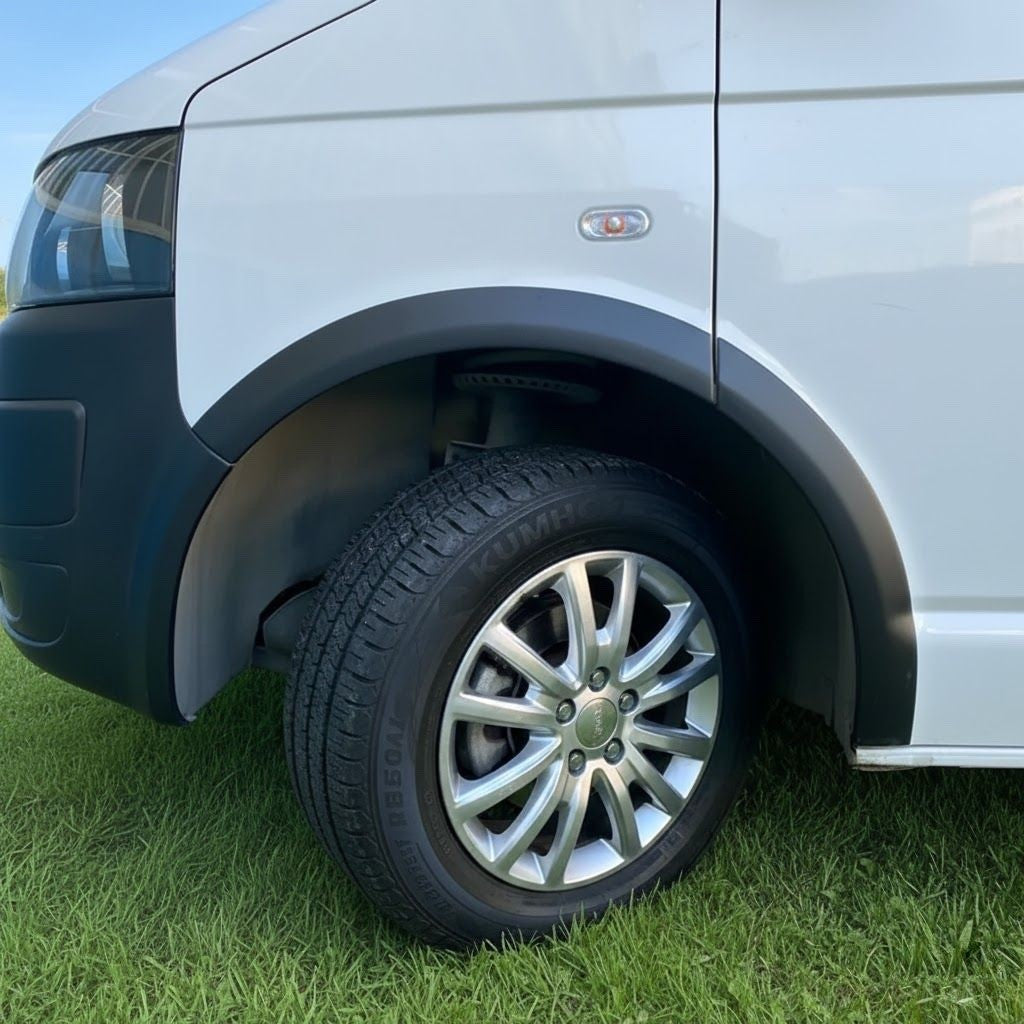 Radlaufverkleidungen passend für VW Transporter T5, T5.1 SWB & LWB 2003-2015 mit ABE TÜV Matt Schwarz