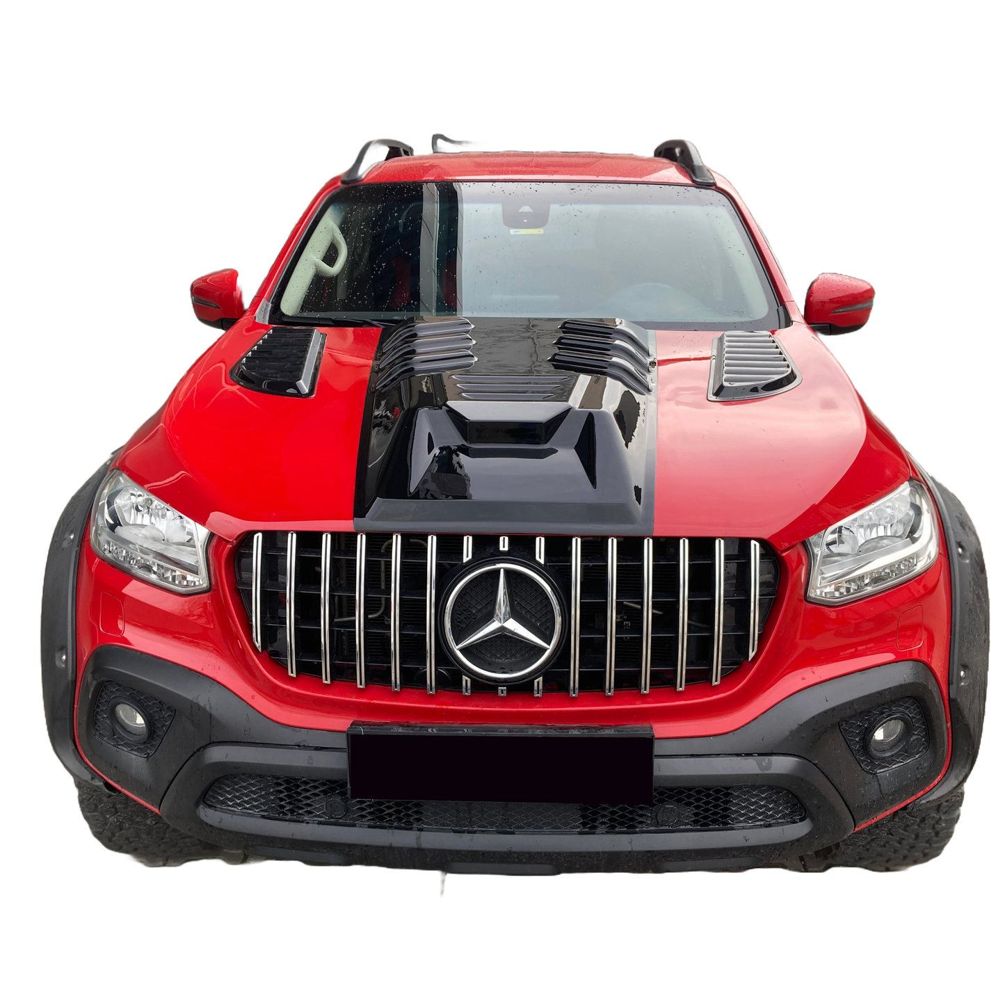 AV17.002 - Motorhauben-Luftauslässe UNIVERSAL Pick-Up Matt Schwarz