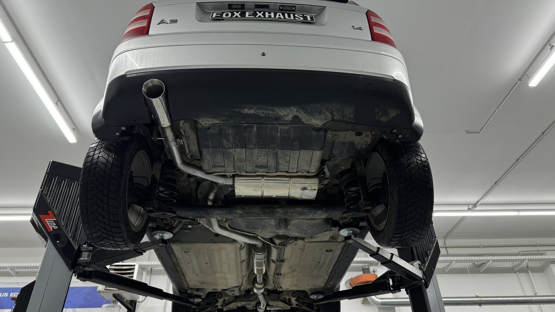 Audi A2 - 1,4l 42l Tank Halbanlage ab Kat - 1x90 Typ 25 (Bestehend aus End- und Vorschalldämpfer mit Endrohr)