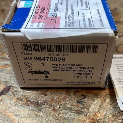 Original GM Chevrolet Bremsbeläge hinten Epica ab 06 NEU