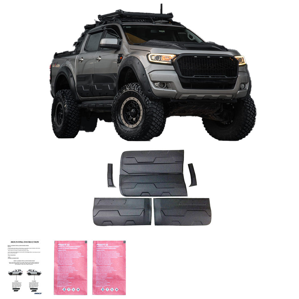 BC05.005 - Karosserieverkleidung passend für Ford Ranger T6-T7-T8 2012-2022 (Jumbo) Matt Schwarz