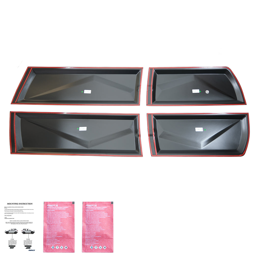 Karosserieverkleidung passend für NISSAN Navara D40 2005-2010 Matt Schwarz