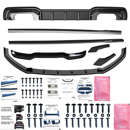 BK12.029 - Bodykit passend für AUDI S3 Sportback 8V Facelift 2016-2019 Hochglanz Schwarz