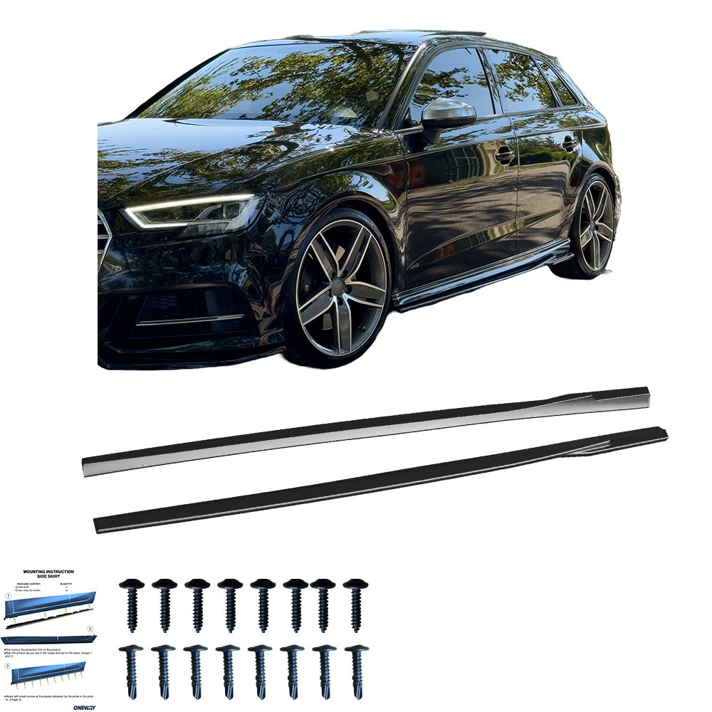 BK12.029 - Bodykit passend für AUDI S3 Sportback 8V Facelift 2016-2019 Hochglanz Schwarz