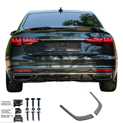 Bodykit passend für Audi A4 B9 Facelift 2019-2024 Hochglanz Schwarz