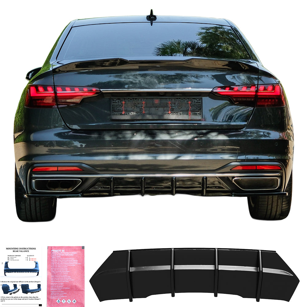 Bodykit passend für Audi A4 B9 Facelift 2019-2024 Hochglanz Schwarz