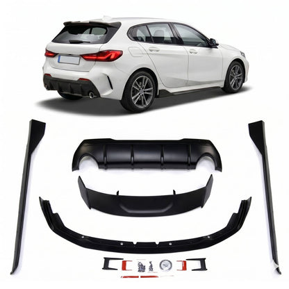 Karosserie-Kit Stoßstangen Set Matt Schwarz passend für BMW 1 (F40) Schrägheck 2019-2024