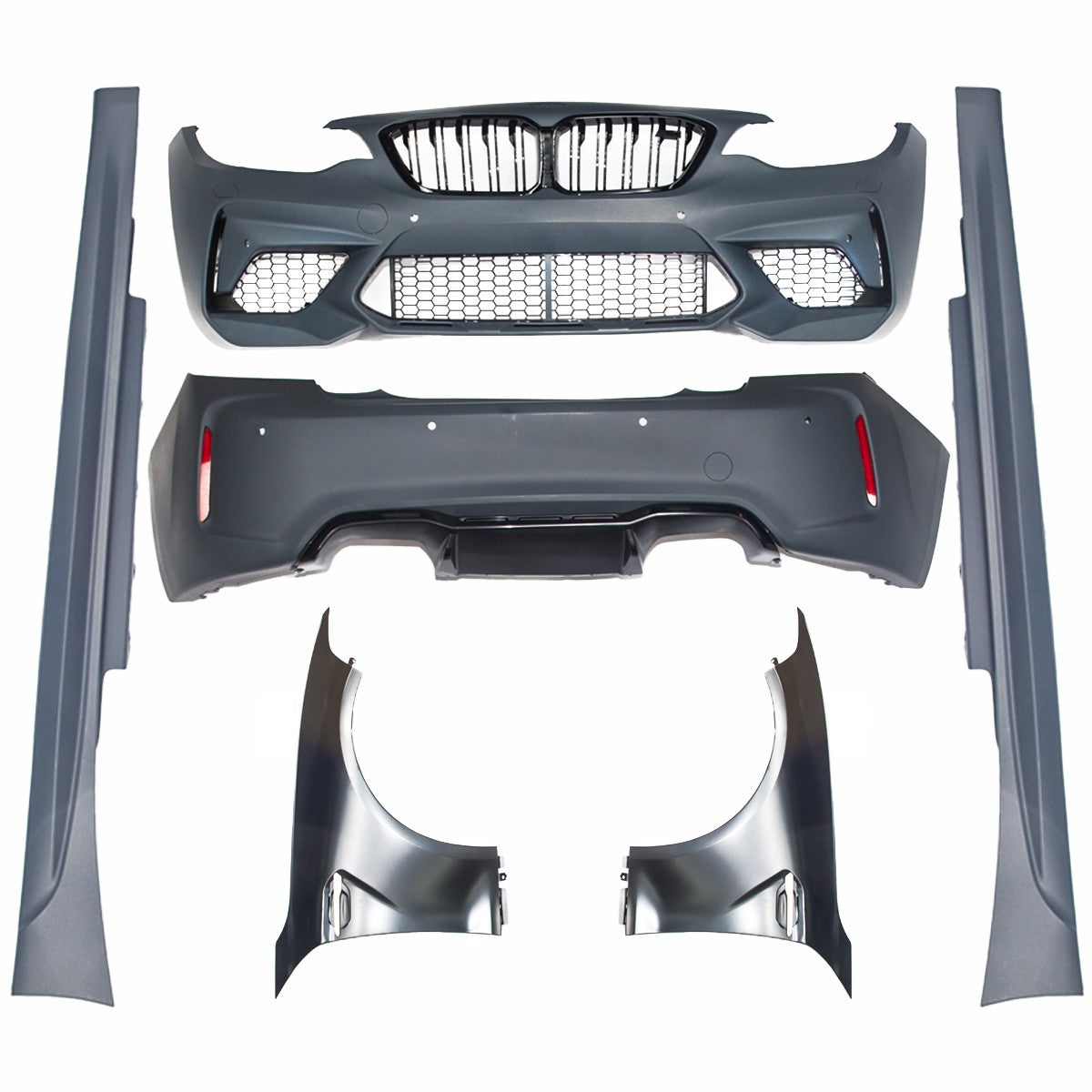 Sport-Karosserie-Kit Stoßstange und Kotflügel passend für BMW 2er F22 F23 2013-2020