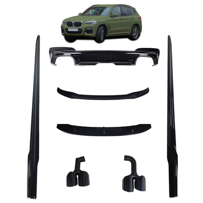Bodykit Stoßstangen-Set Hochglanz Schwarz passend für BMW X3 G01 2017-2021