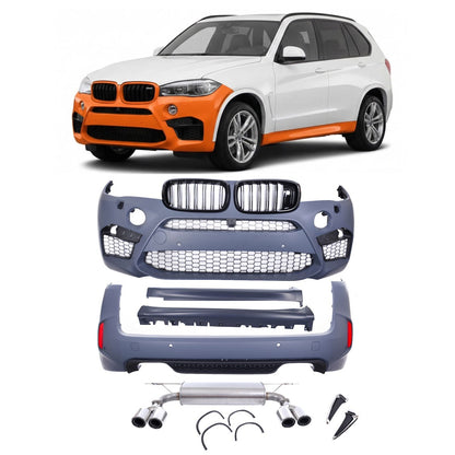 Karosserie-Kit Stoßstangen-Set mit Auspufftopf passend für BMW X5 (F15) 2013-2018