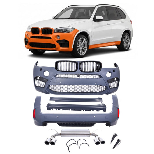 Karosserie-Kit Stoßstangen-Set mit Auspufftopf passend für BMW X5 (F15) 2013-2018