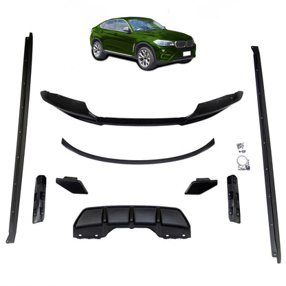 Sport Bodykit Set Matt Schwarz passend für BMW X6 (F16) 2014-2019