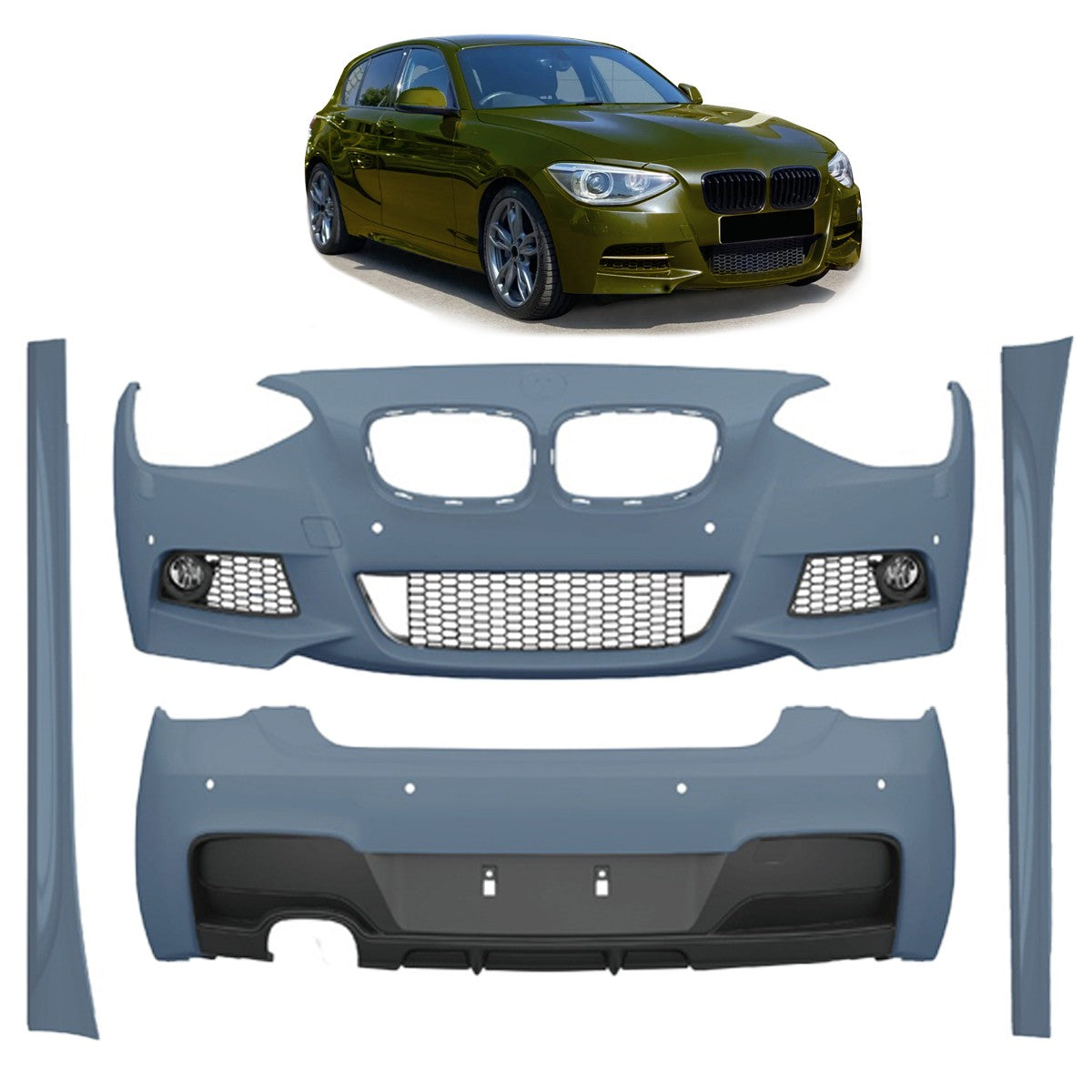 Bodykit Stoßstangen-Set PDC SRA passend für BMW 1er F20 F21 Hatchback 2011-2015