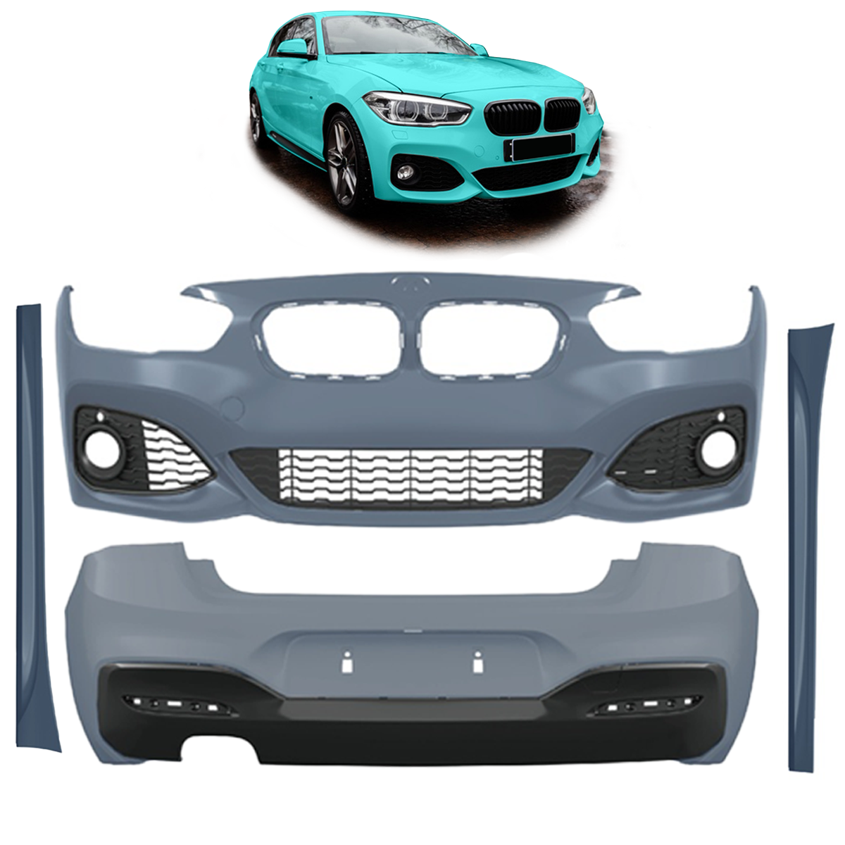 Bodykit Stoßstangen-Set passend für BMW 1er F20 Hatchback Facelift 2015-2019