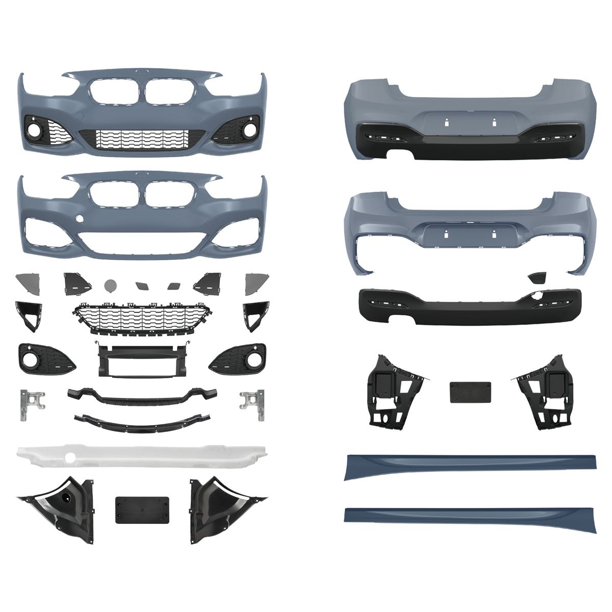 Bodykit Stoßstangen-Set passend für BMW 1er F20 Hatchback Facelift 2015-2019