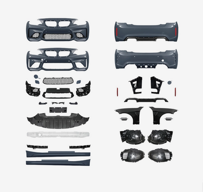 Wide Bodykit Stoßstangen Kotflügel passend für BMW 2er F22 F23 2012-2021