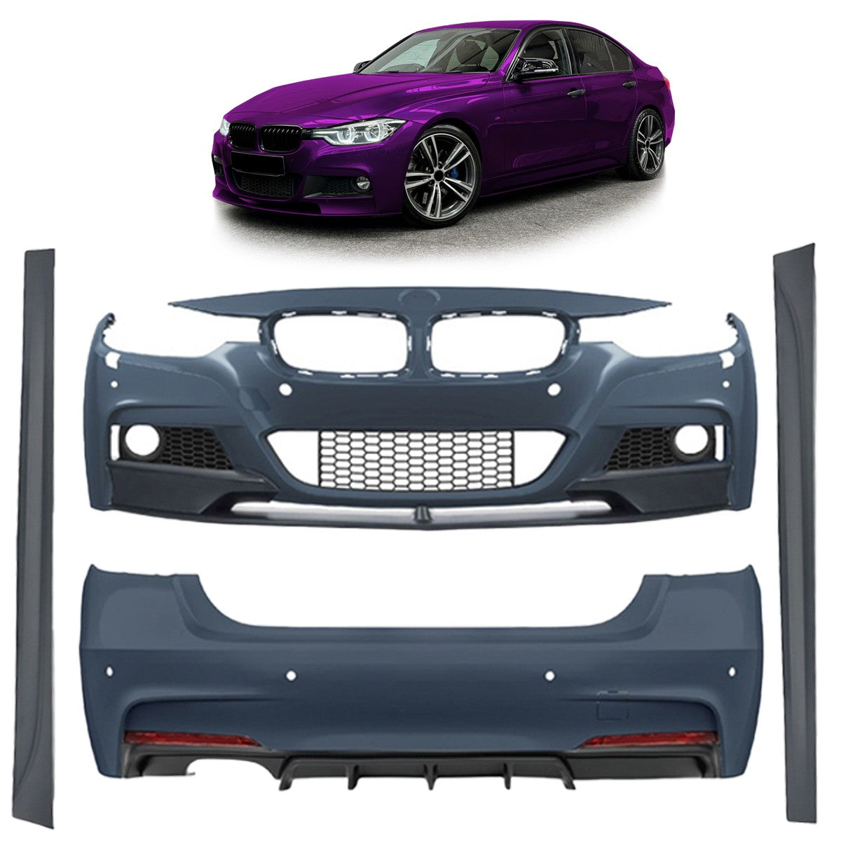 Bodykit Stoßstangen Set PDC SRA passend für BMW 3 (F30) Limousine 2012-2018