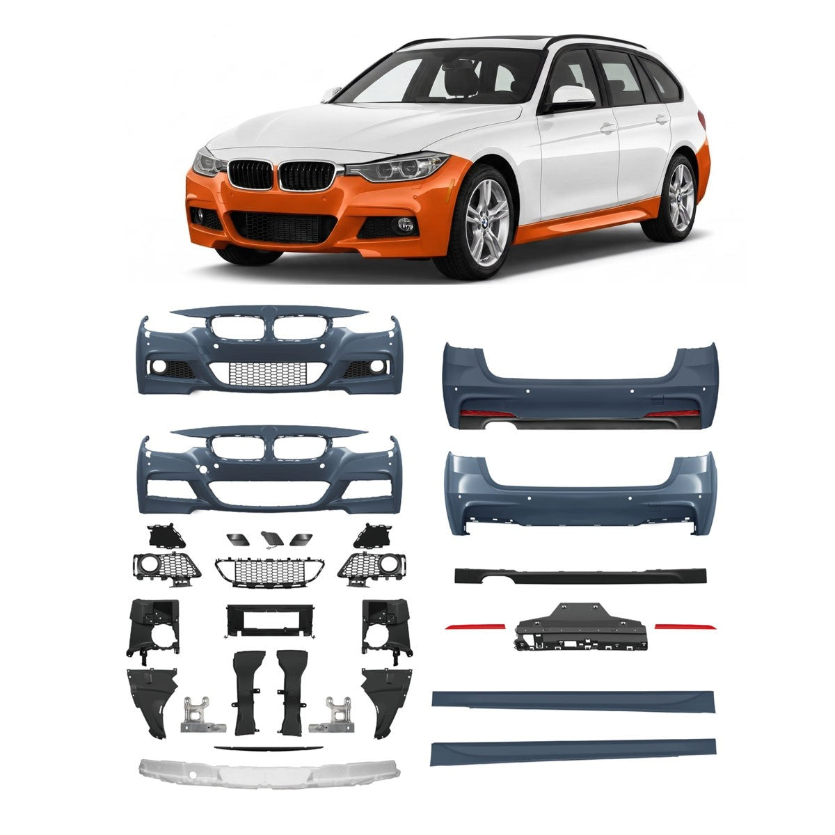 Bodykit Stoßstangen-Set PDC SRA passend für BMW 3er (F31) Touring 2012-2019