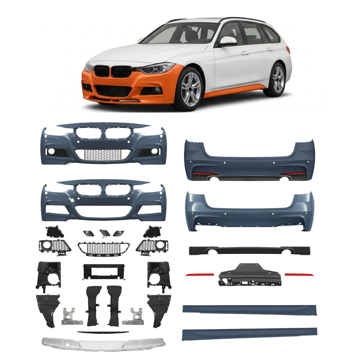 Bodykit Stoßstangen-Set PDC SRA passend für BMW 3er (F31) Touring 2012-2019