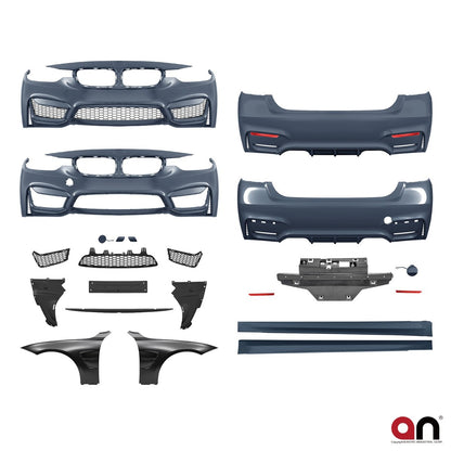 Bodykit Stoßstangen Set mit Kotflügeln passend für BMW 3er F30 Limousine 2012-2018