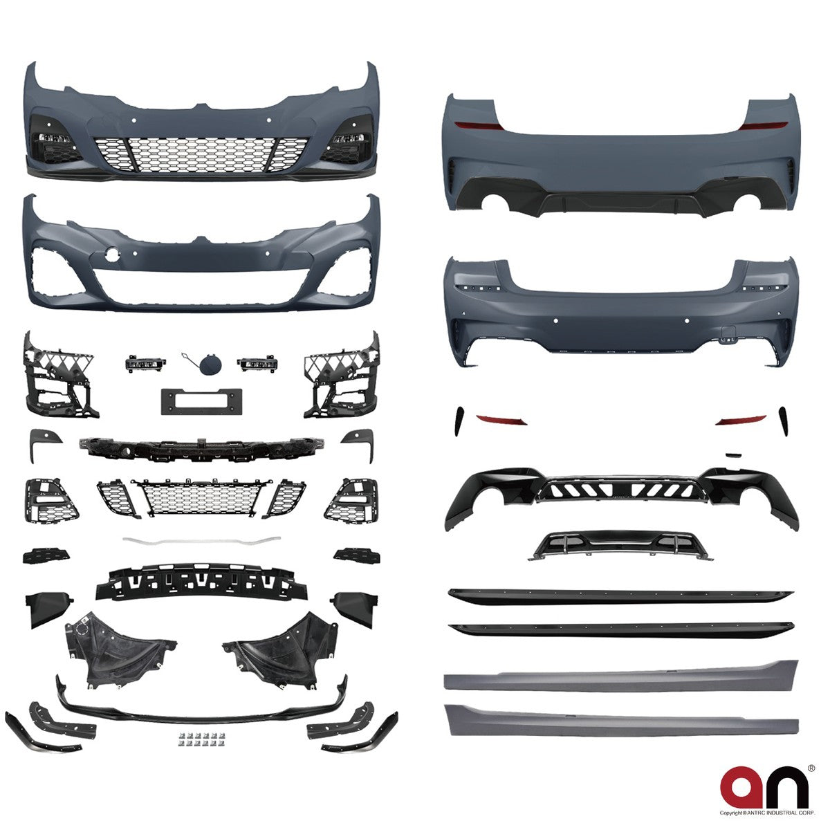 Bodykit Stoßstangen Set mit PDC & Nebelscheinwerfer passend für BMW 3 (G20) 2019-2022