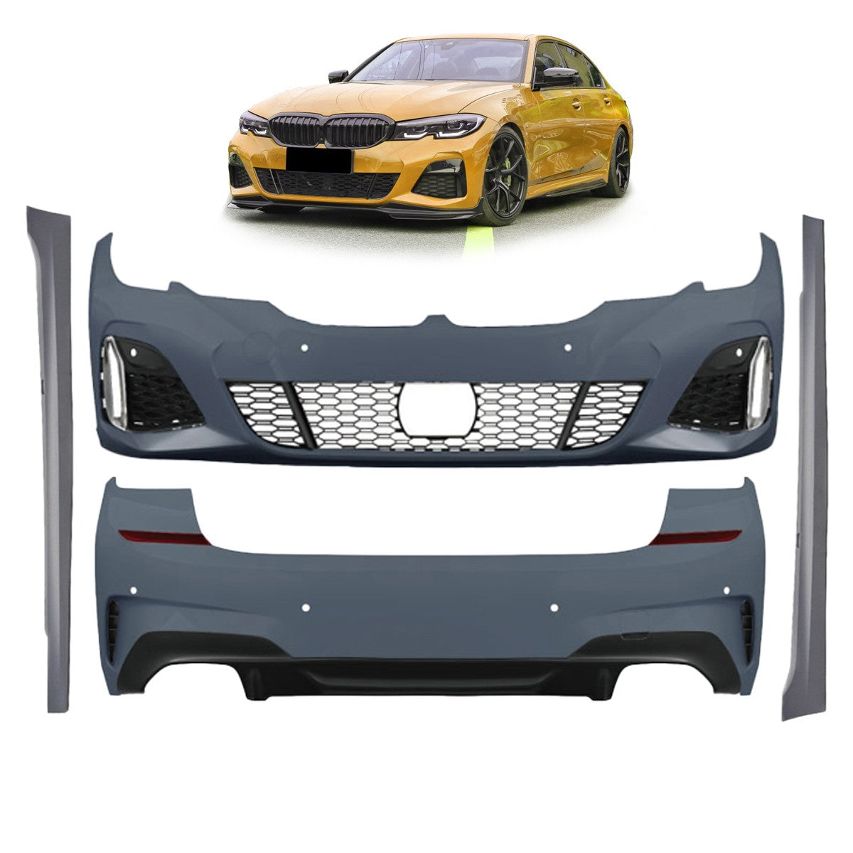Sport Bodykit Stoßstangen Set PDC ACC passend für BMW 3er (G20) Limousine 2019-2022