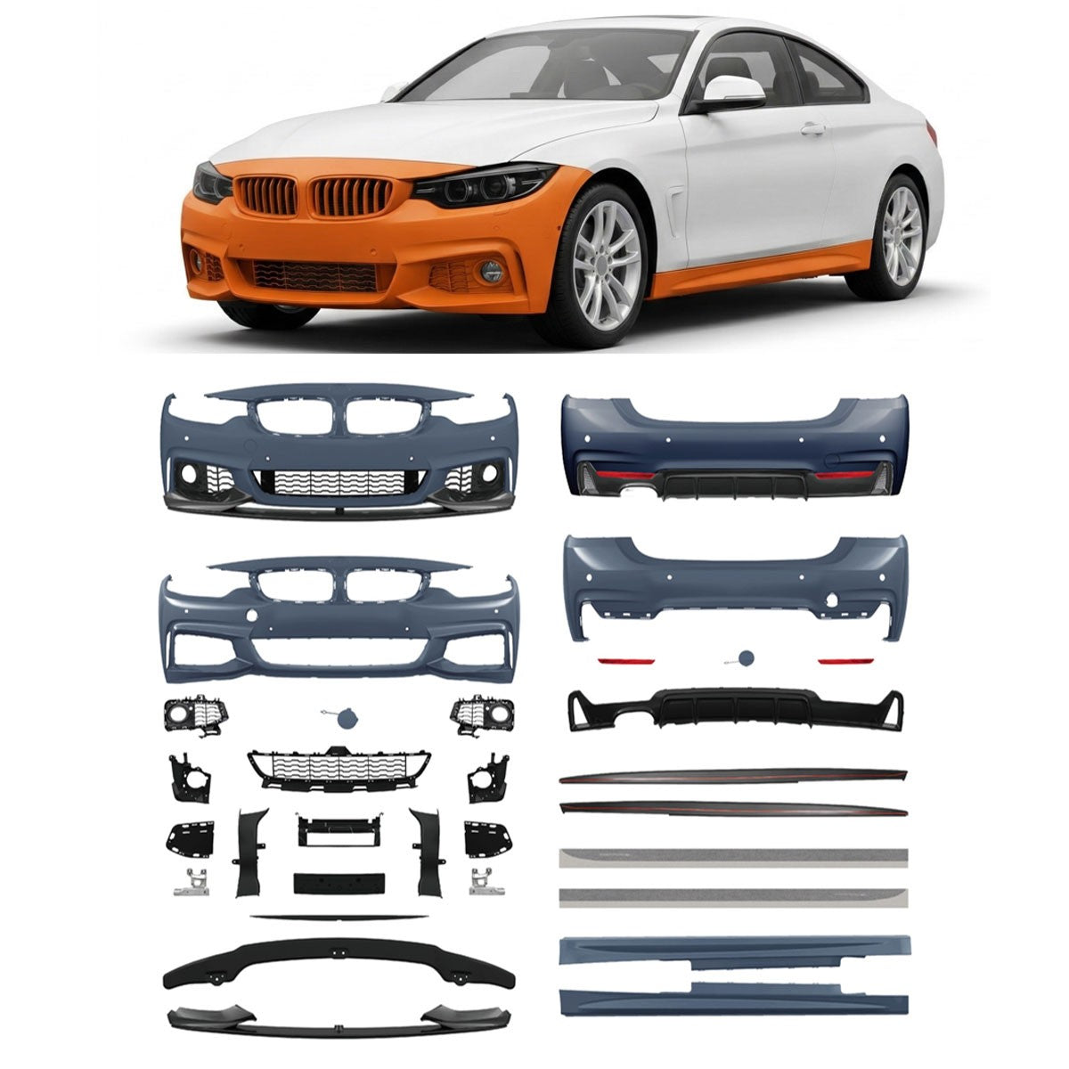 Bodykit Stoßstangen-Set PDC SRA passend für BMW 4er F32 F33 2013-2020