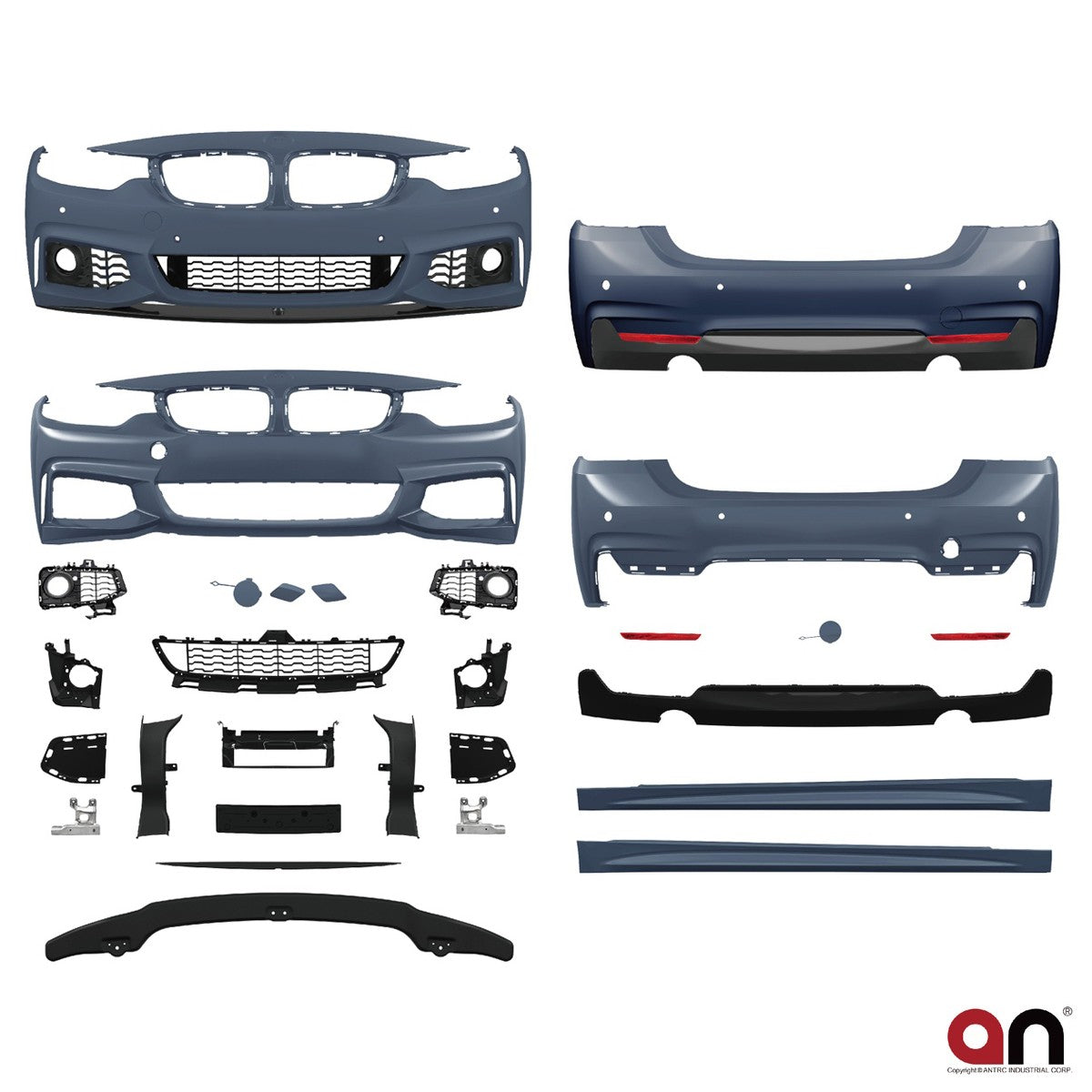 Bodykit Stoßstangen Set PDC SRA passend für BMW 4 (F36) Gran Coupe 2014-2021