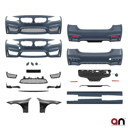 Bodykit Stoßstangen-Set mit Kotflügeln passend für BMW 4er F32 F33 2013-2021