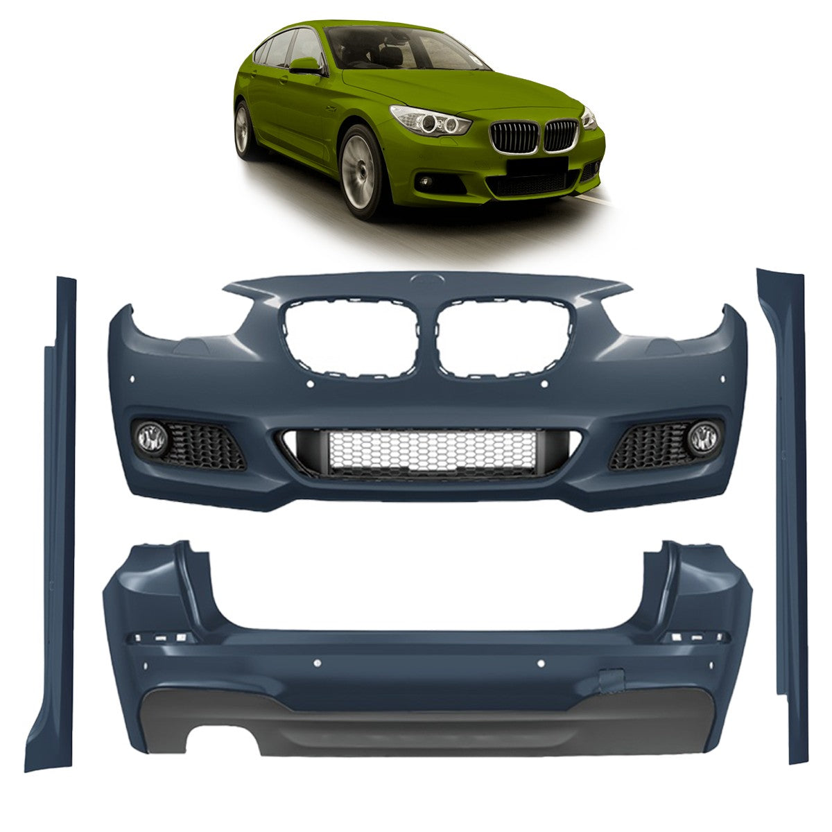 Sport Bodykit Stoßstangen Set PDC Nebelscheinwerfer passend für BMW 5er (F07) GT 2013-2017