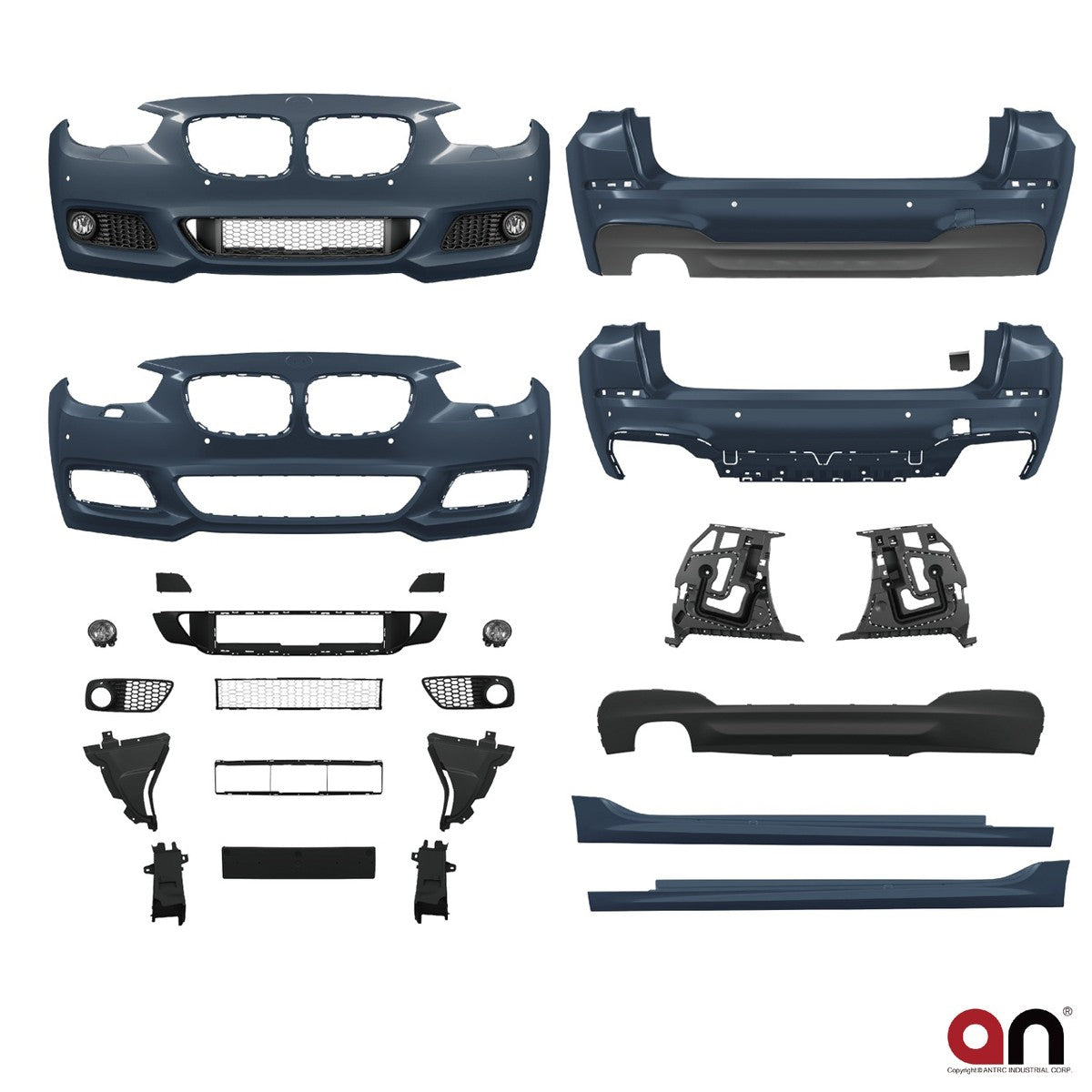 Sport Bodykit Stoßstangen Set PDC Nebelscheinwerfer passend für BMW 5er (F07) GT 2013-2017