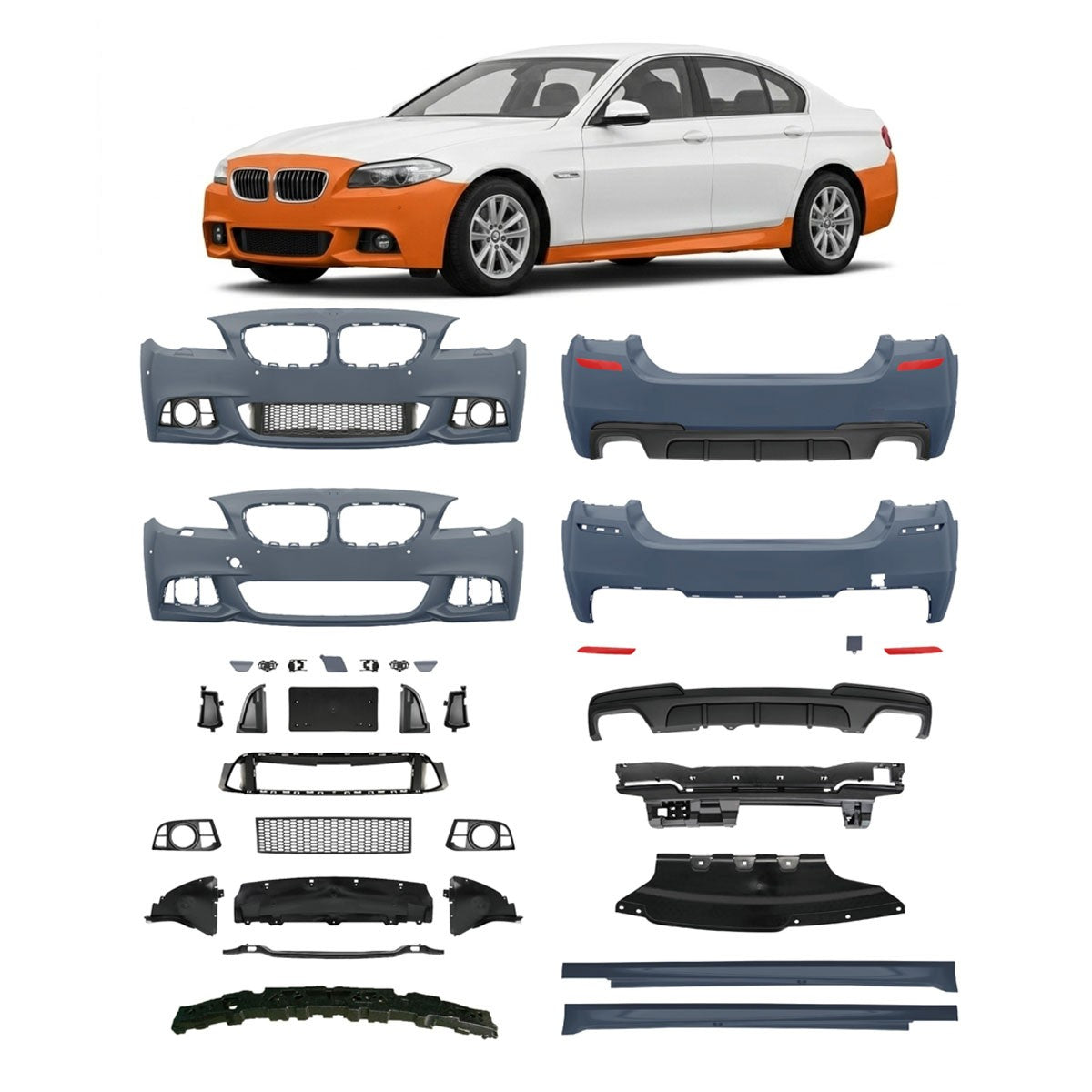 Bodykit Stoßstangen Set PDC SRA passend für BMW 5er F10 Limousine 2013-2017