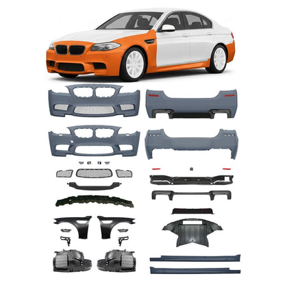 Wide Bodykit Stoßstangen Kotflügel Set passend für BMW 5 (F10) Limousine 2010-2017