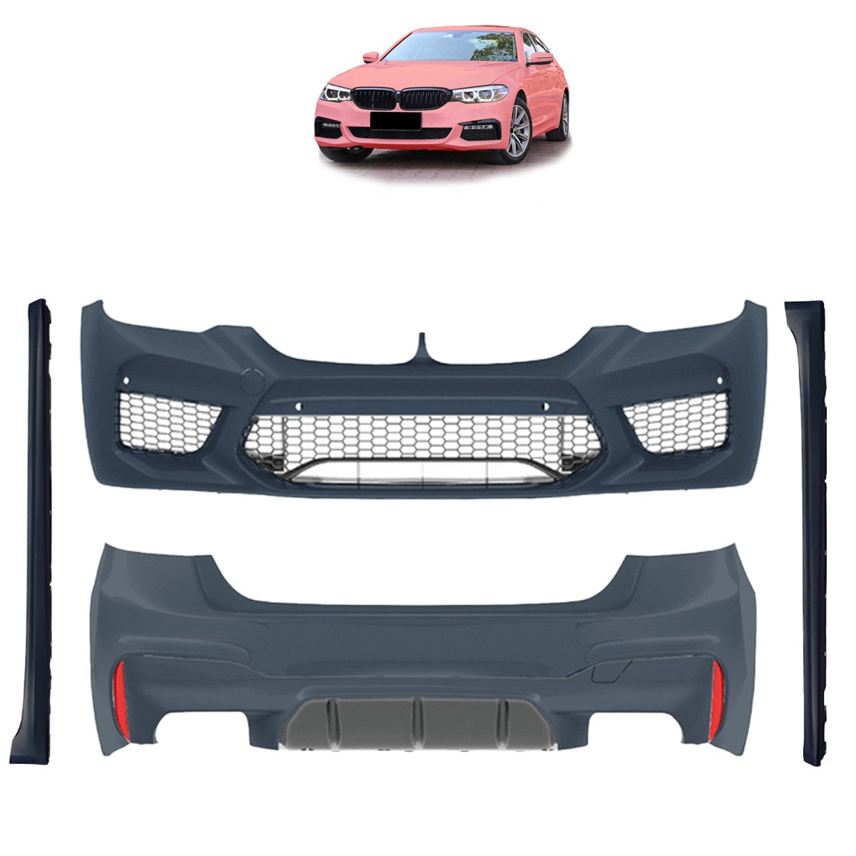 Sport Bodykit Stoßstangen Kotflügel Set passend für BMW 5 (G30) Limousine 2017-2020