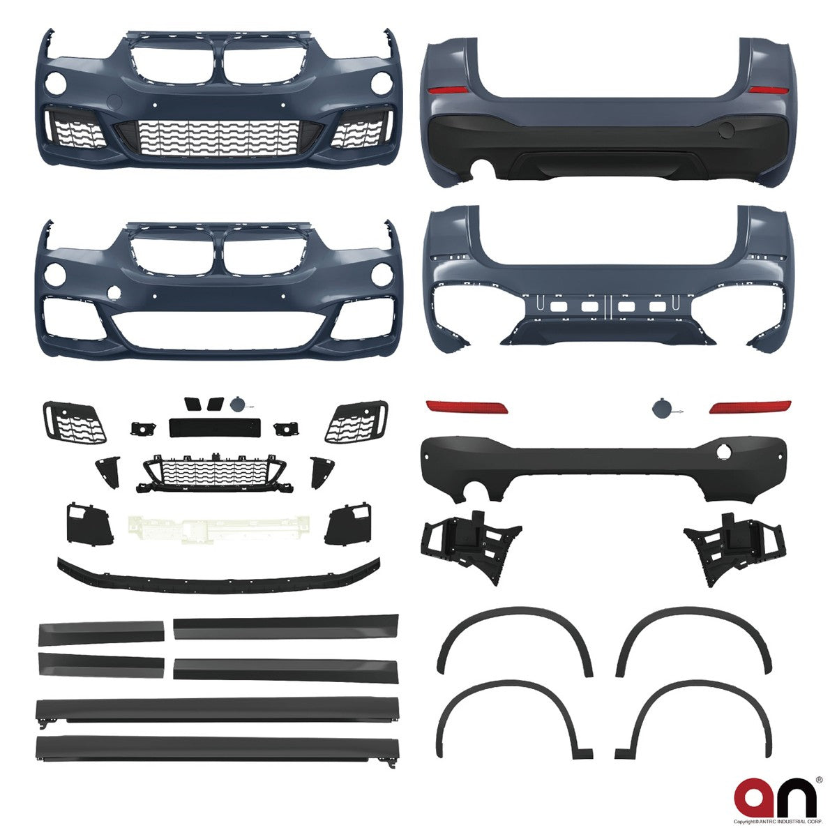 Sport Bodykit Stoßstangen Set PDC SRA passend für BMW X1 (F48) 2014-2019