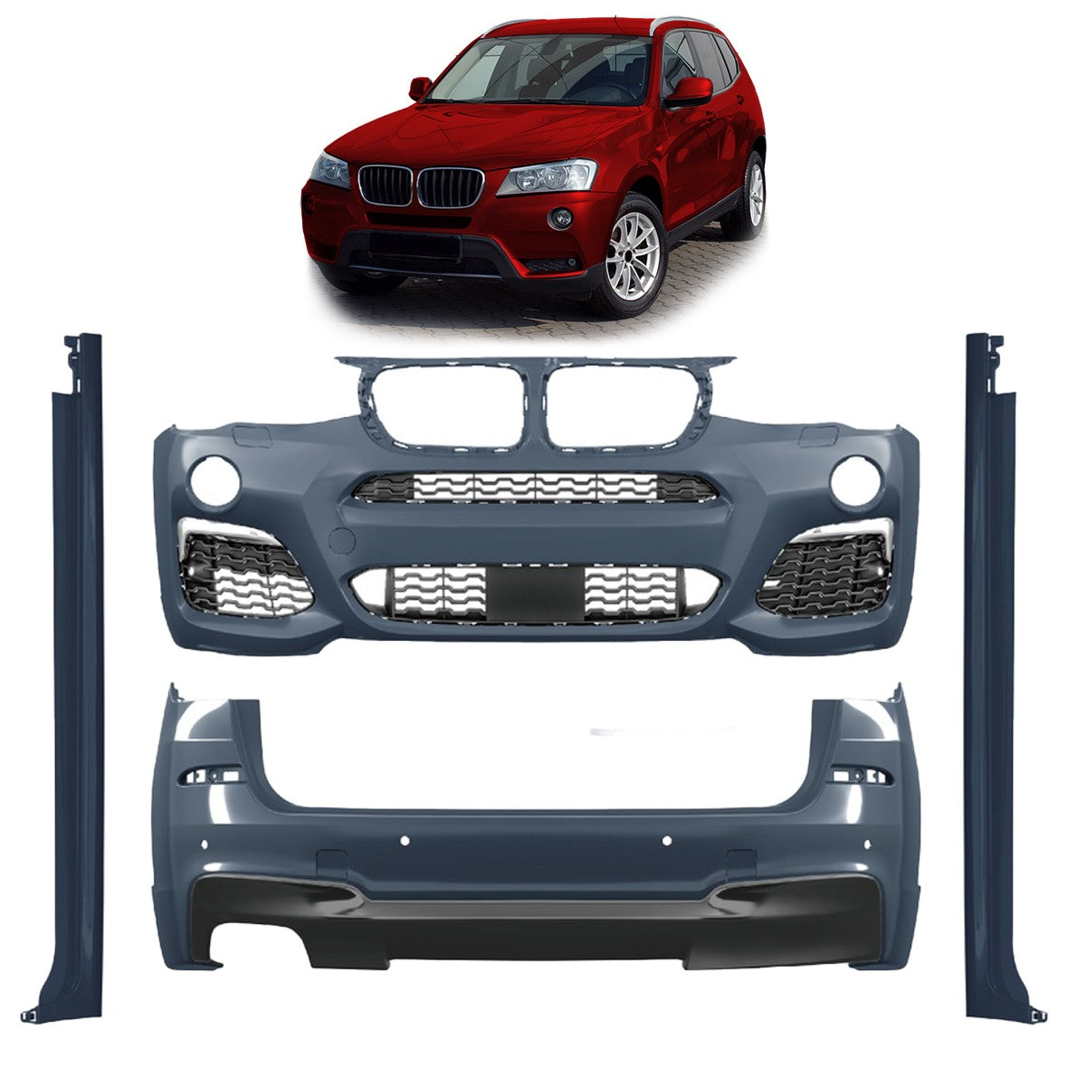 Bodykit Stoßstangen-Set passend für BMW X3 F25 Facelift 2014-2017