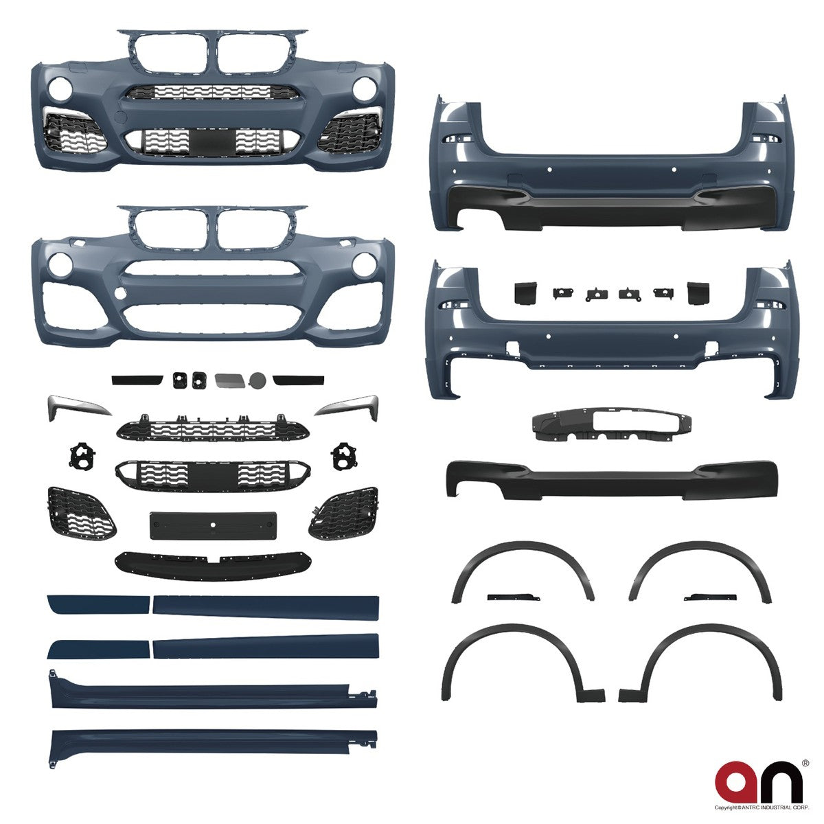 Bodykit Stoßstangen-Set passend für BMW X3 F25 Facelift 2014-2017