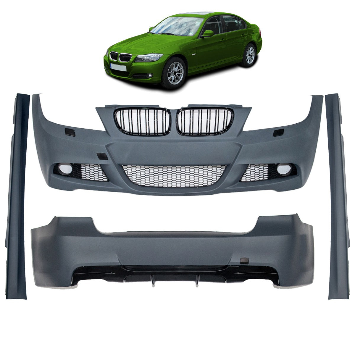 Bodykit Stoßstangen Set passend für BMW 3er E90 Limousine LCI 2008-2011